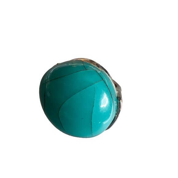Turquoise Silver Women's Ring - Picture 3 of 5